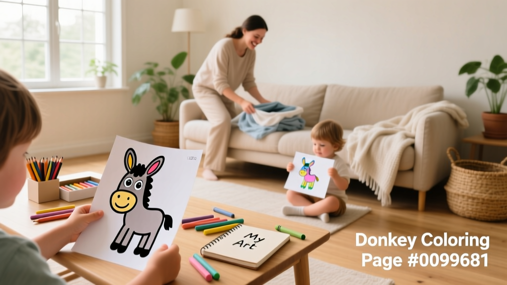 Donkey Coloring Pages_0099681: Educational Value, Print Quality & Age-Appropriate Activities for Toddlers Through Tweens