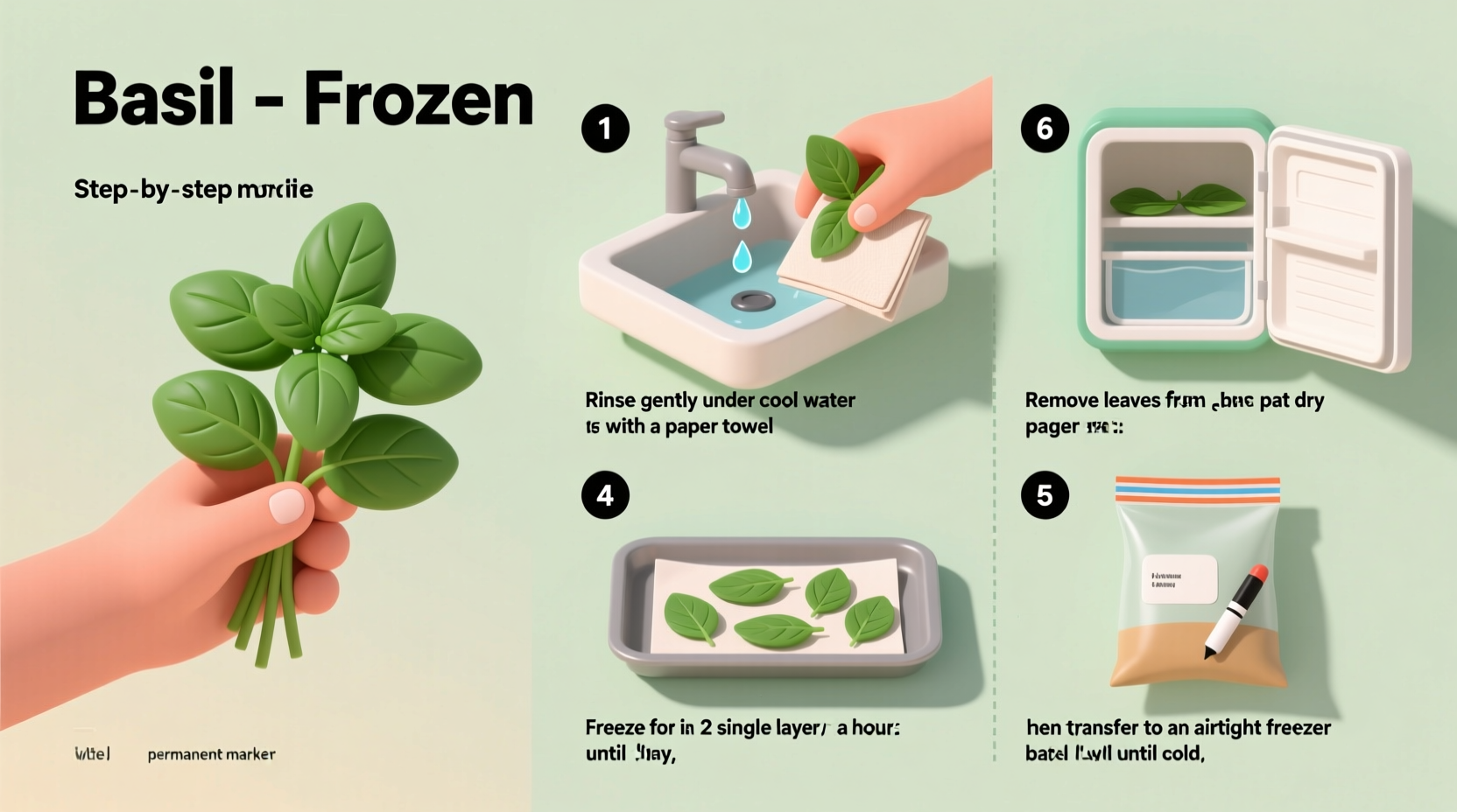 How To Store Basil In Freezer