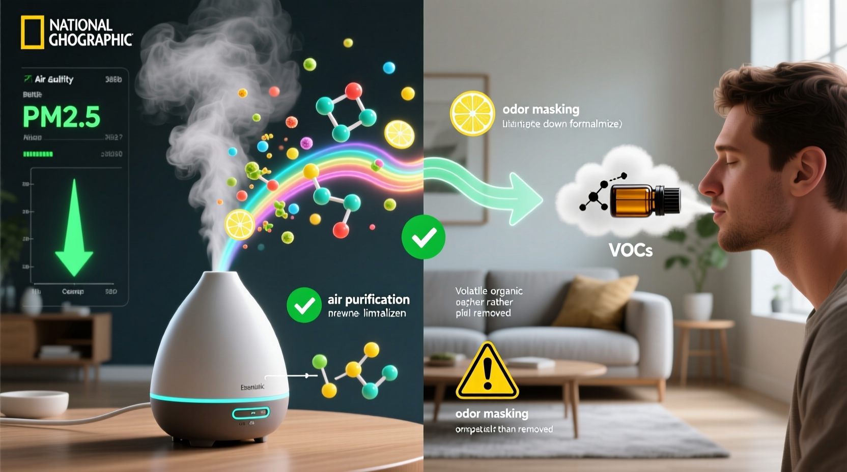 do essential oil diffusers really purify air or just mask odors effectively