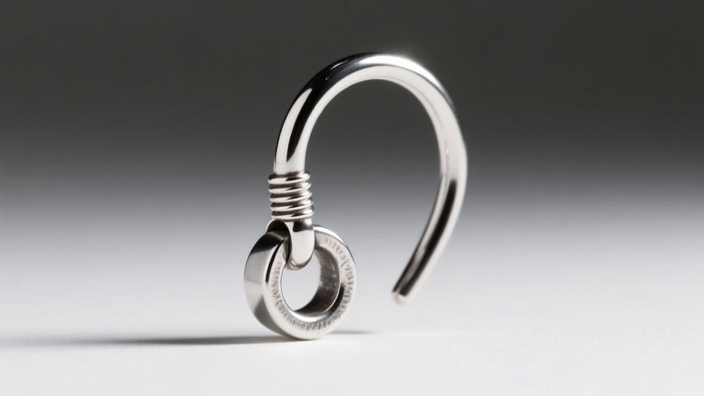 Side view of a hand-forged 18-gauge sterling silver leverback ear wire, highlighting the secure soldered loop and smooth hinge.