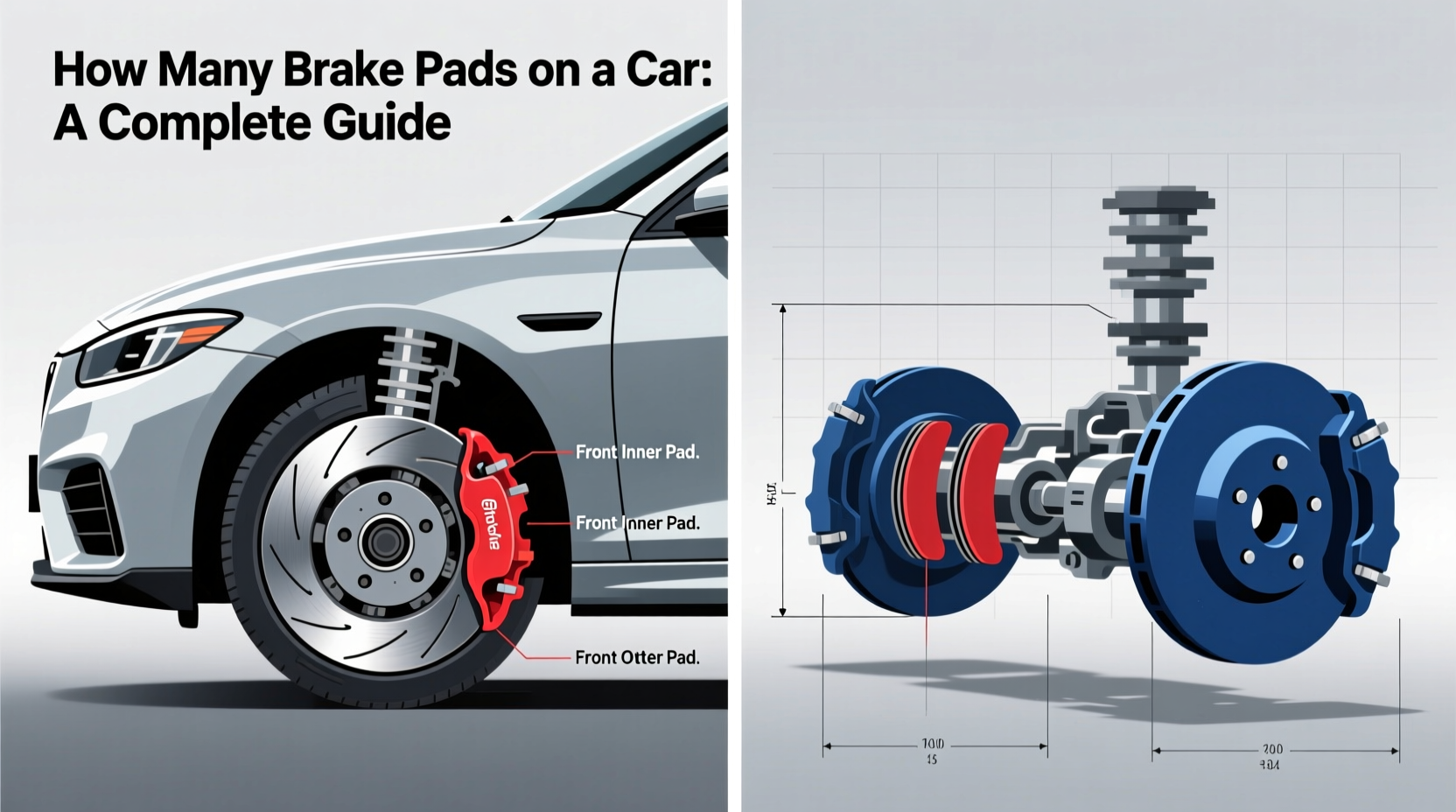 how many brake pads on a car