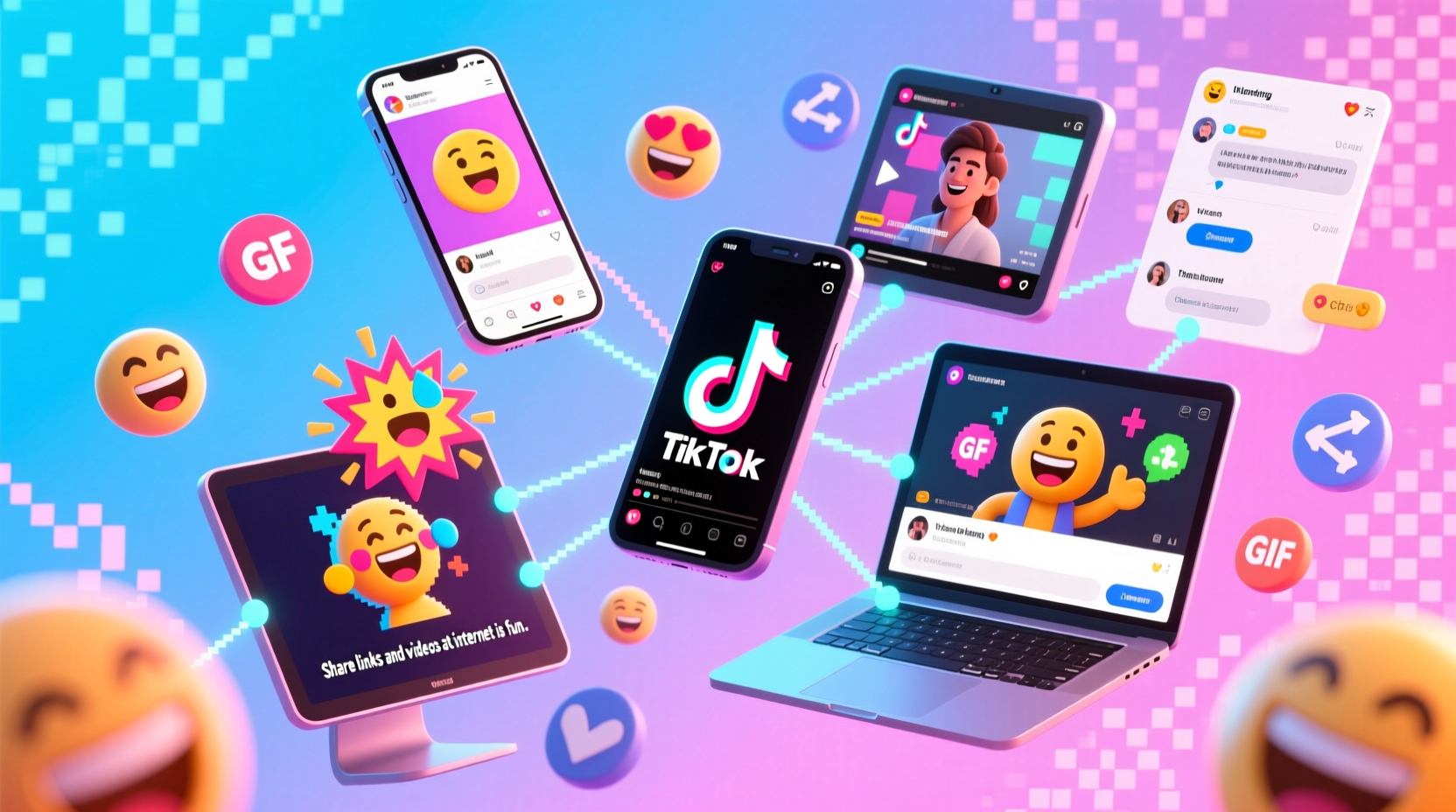 share links and videos at internet is fun