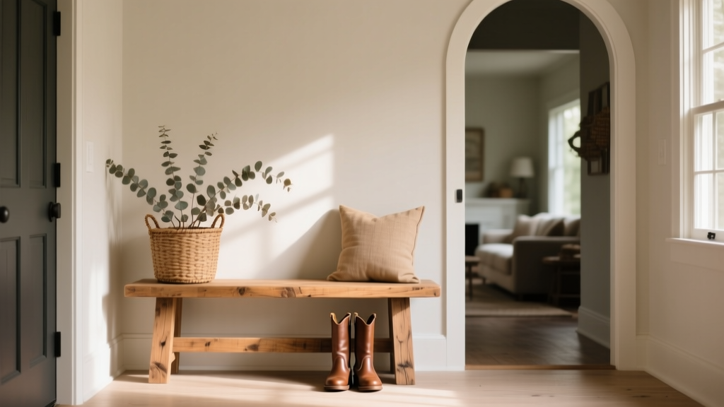 Rustic Farmhouse Entryway Bench: Where to Buy & How to Style