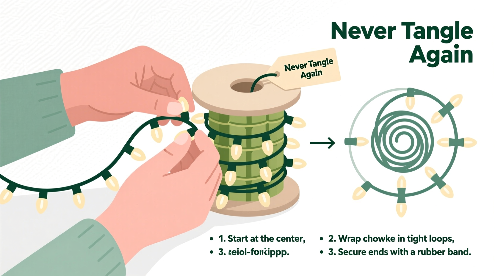 how to store christmas lights so they never tangle again a foolproof wrapping method