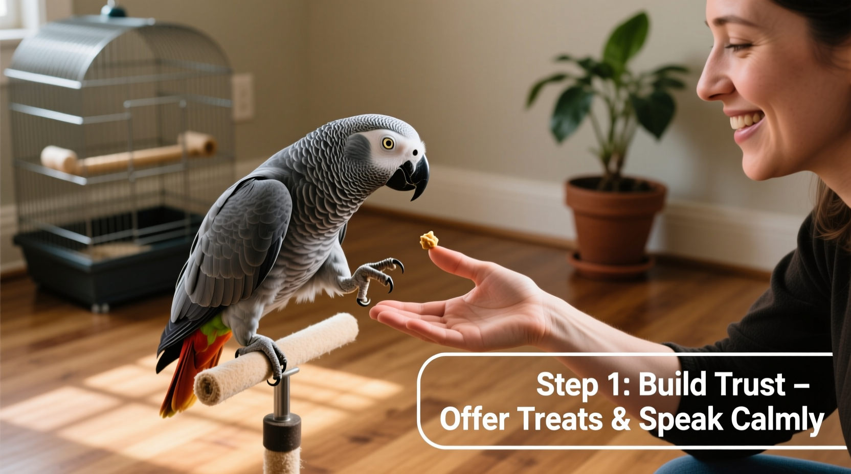 step by step guide to training your parrot to step onto your hand without biting