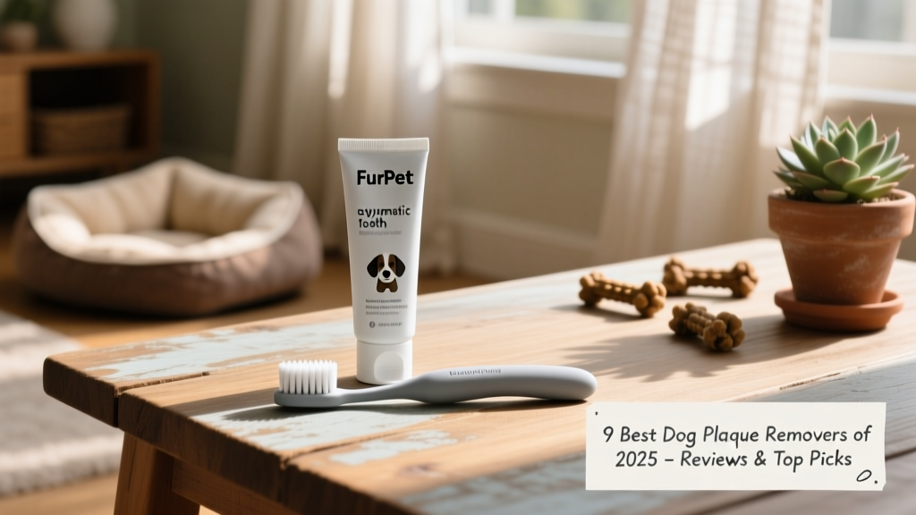 FurPetVo enzymatic toothpaste tube beside a dog-friendly toothbrush