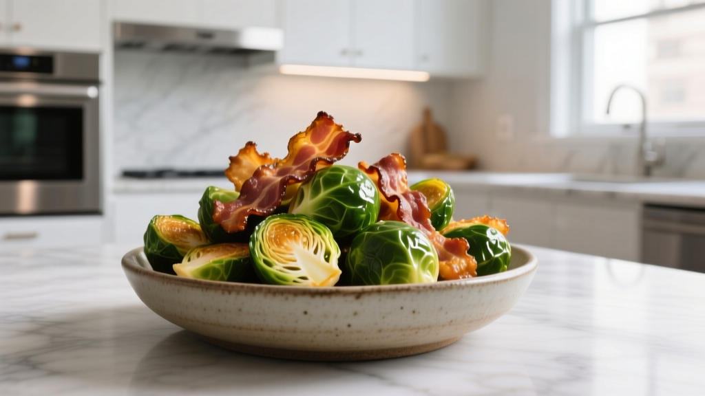 Air Fryer Brussels Sprouts with Bacon (Crispy & Easy)
