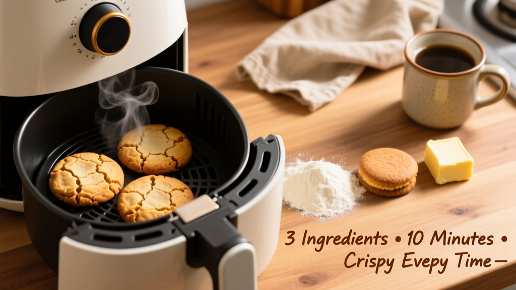 3 Ingredient Cookies in Air Fryer (Easy & Crispy!)