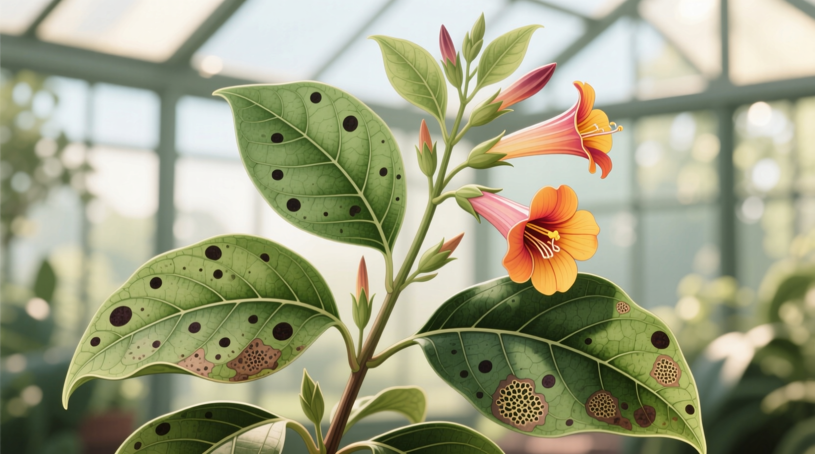 why are there spots on my goldfish plant