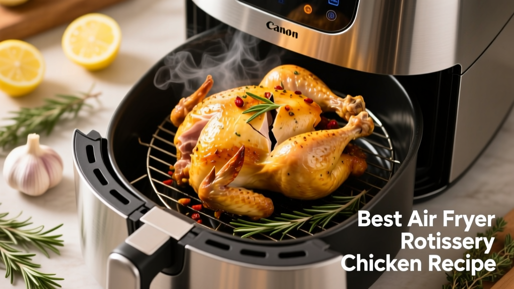 Best Air Fryer Rotisserie Chicken Recipe (Crispy & Juicy)