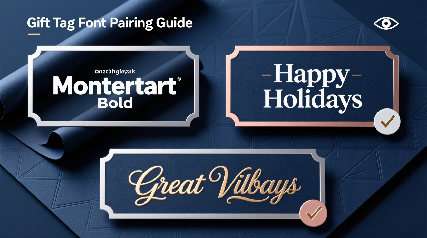 gift tag font pairing guide script vs sans serif vs serif which reads clearest on dark wrapping paper