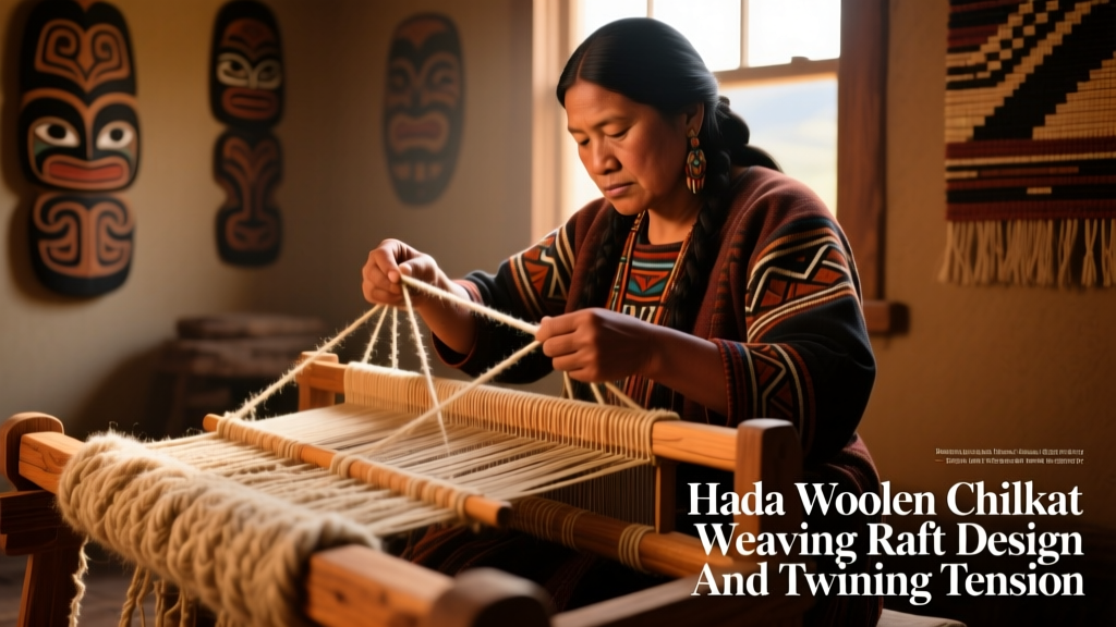 Haida Woolen Chilkat Weaving Raft Design And Twining Tension