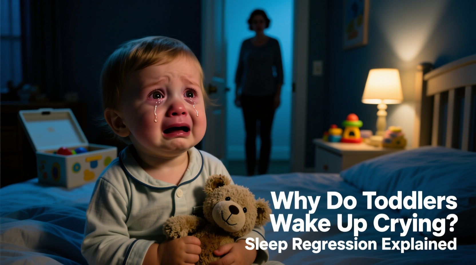 why do toddlers wake up crying at night sleep regression explained