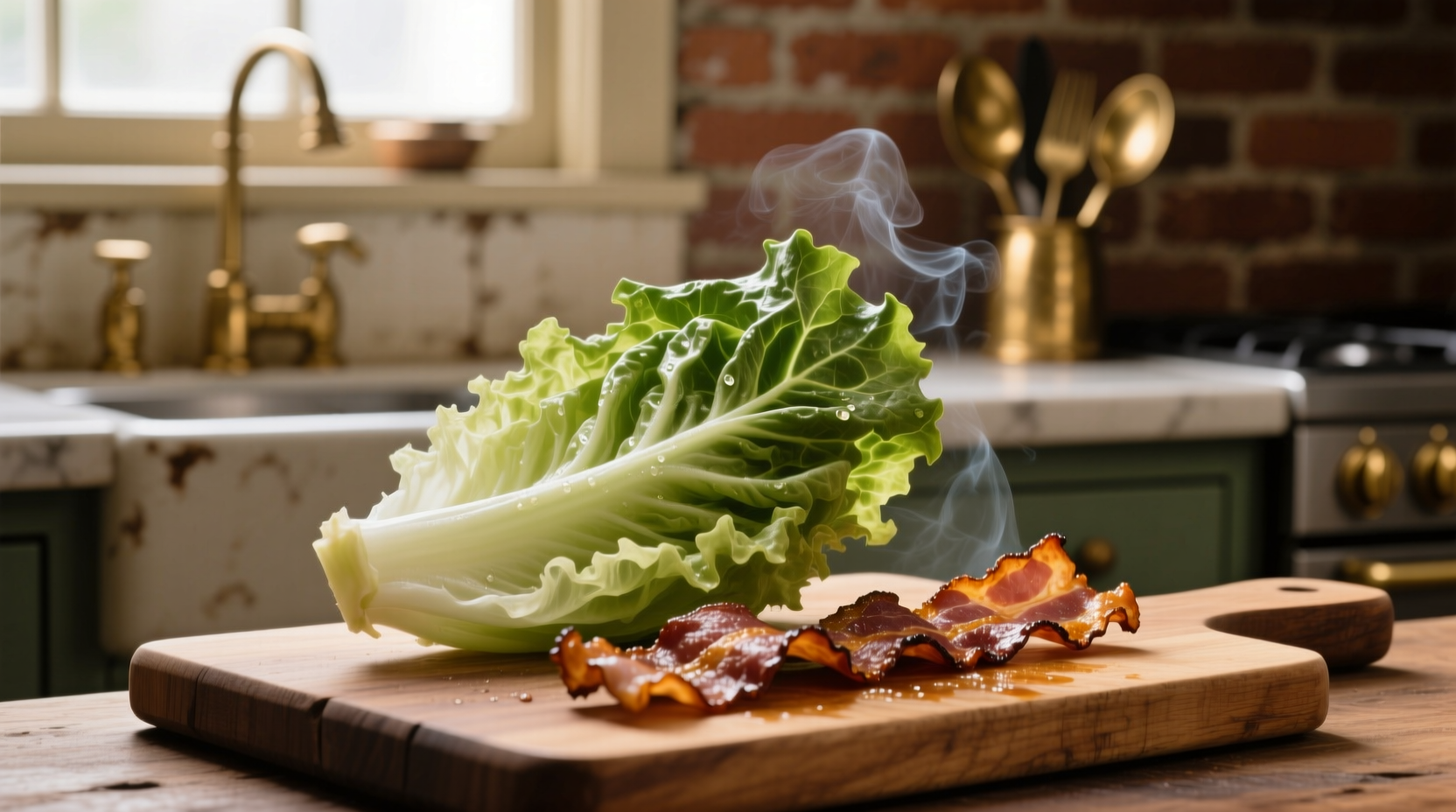 why you should intentionally wilt lettuce with a bacon