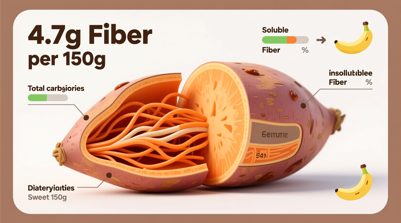 Sweet Potato Fiber Content: 3.8g Per Medium Potato