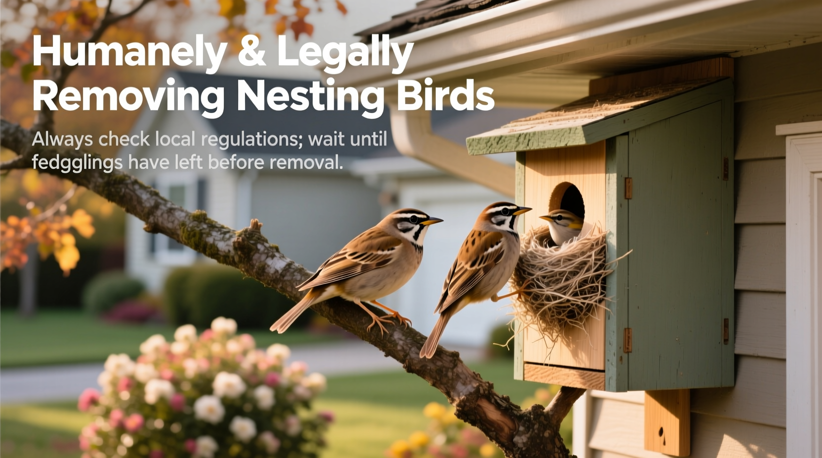 how to get rid of nesting birds