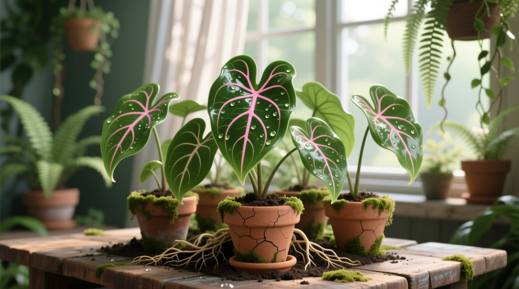 good indoor plants low light Spider Plant - Low Light Air-purifying Houseplant for House Decoration