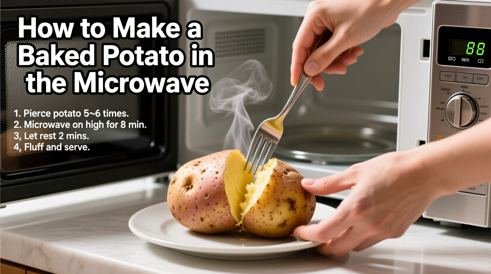 Microwave Baked Potato: Perfect in 5 Minutes (Step-by-Step)