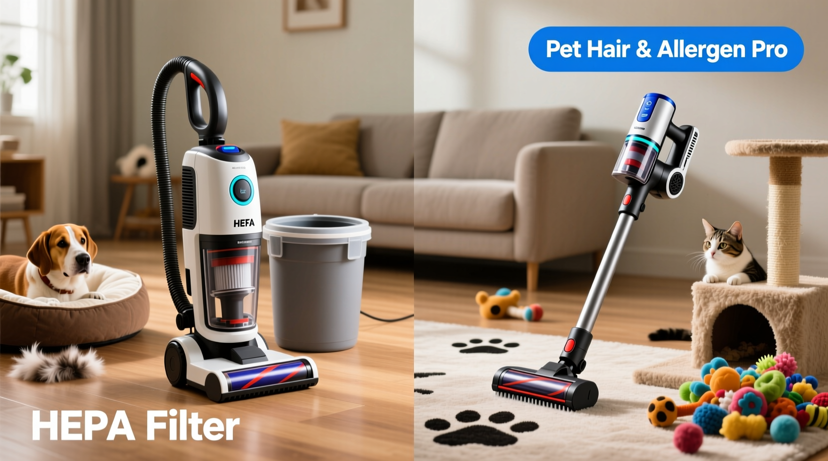 corded vs cordless vacuum cleaners for homes with pets and allergies