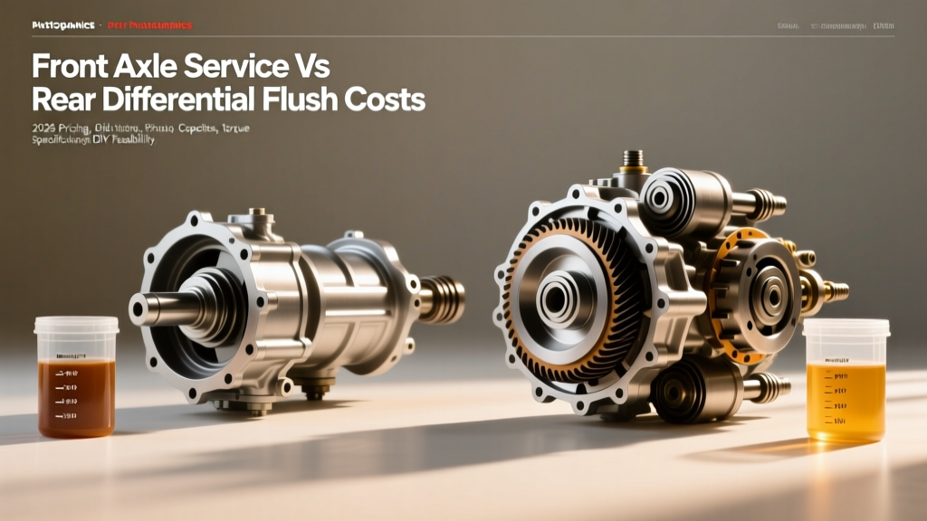 Front Axle Service vs Rear Differential Flush Costs
