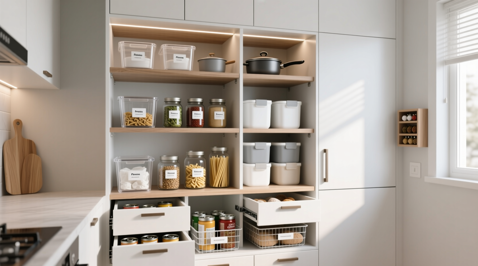 how to organize a small pantry with deep shelves practical layout ideas