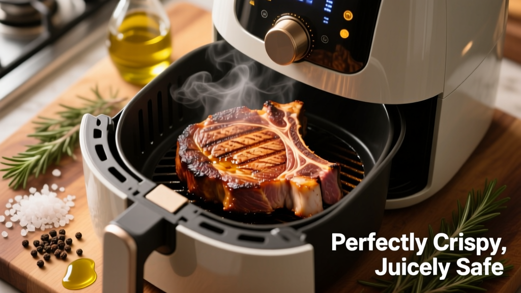 Perfect Pork Ribeye in Air Fryer: Crispy, Juicy & Safe