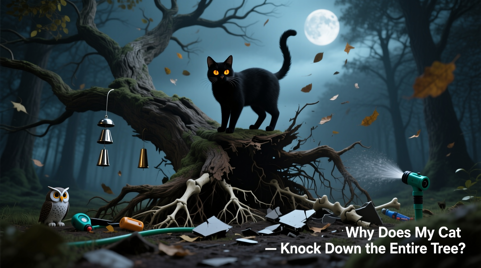 why does my cat knock down the entire tree despite deterrents effective fixes