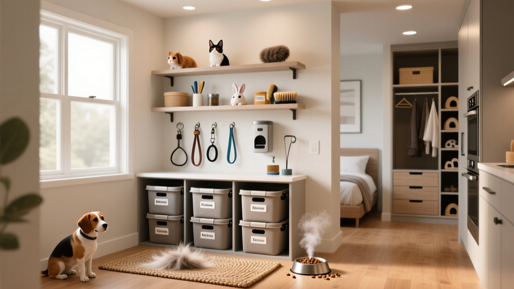 Pet Supply Station in Mudroom: Containing Odor, Hair, and...