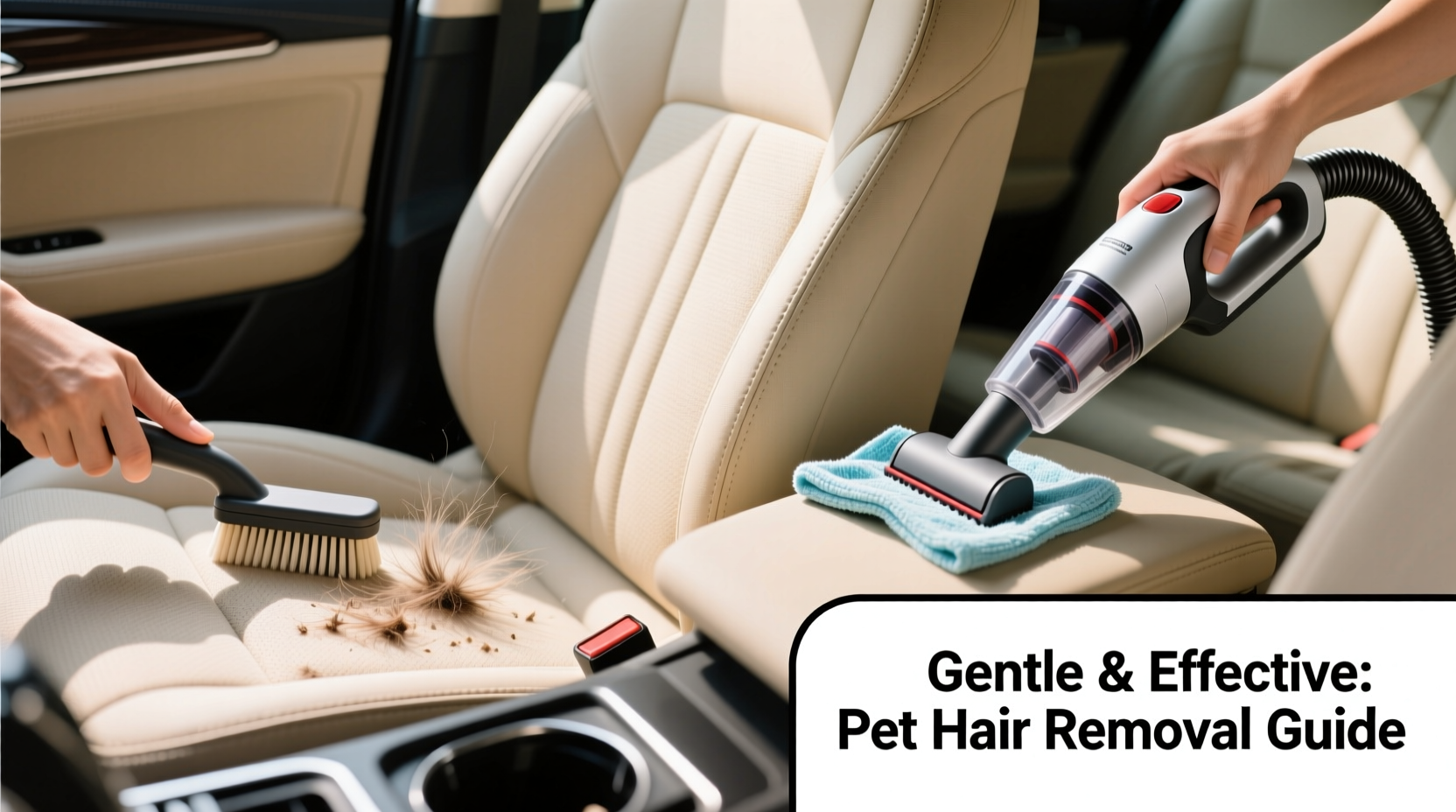 how to remove pet hair from car seats without damaging the upholstery