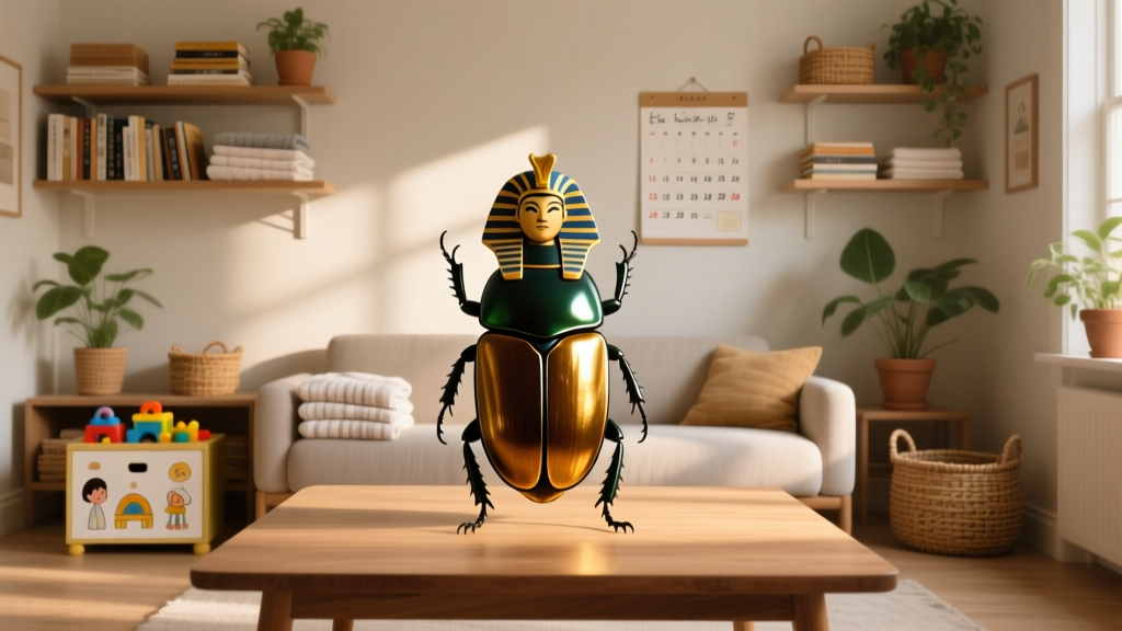 Khepri: The Sacred Scarab in Ancient Egyptian Faith, Modern Parenting Rituals, and Educational Family Practice