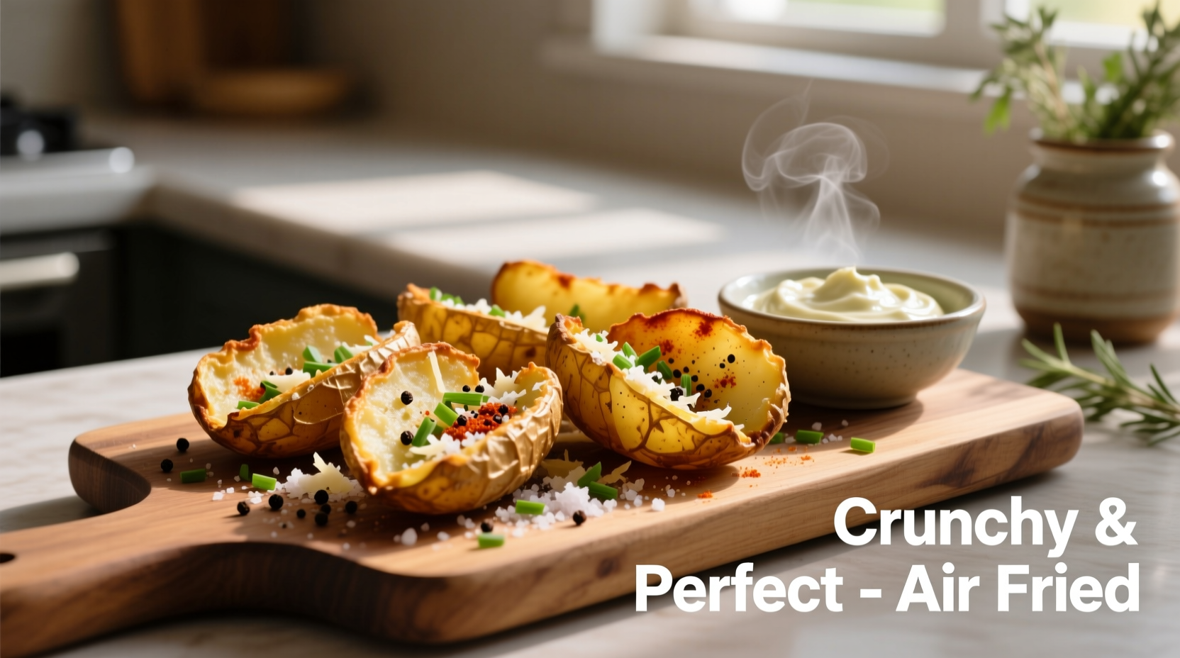 Perfect Air Fried Potato Skins Recipe in 20 Minutes