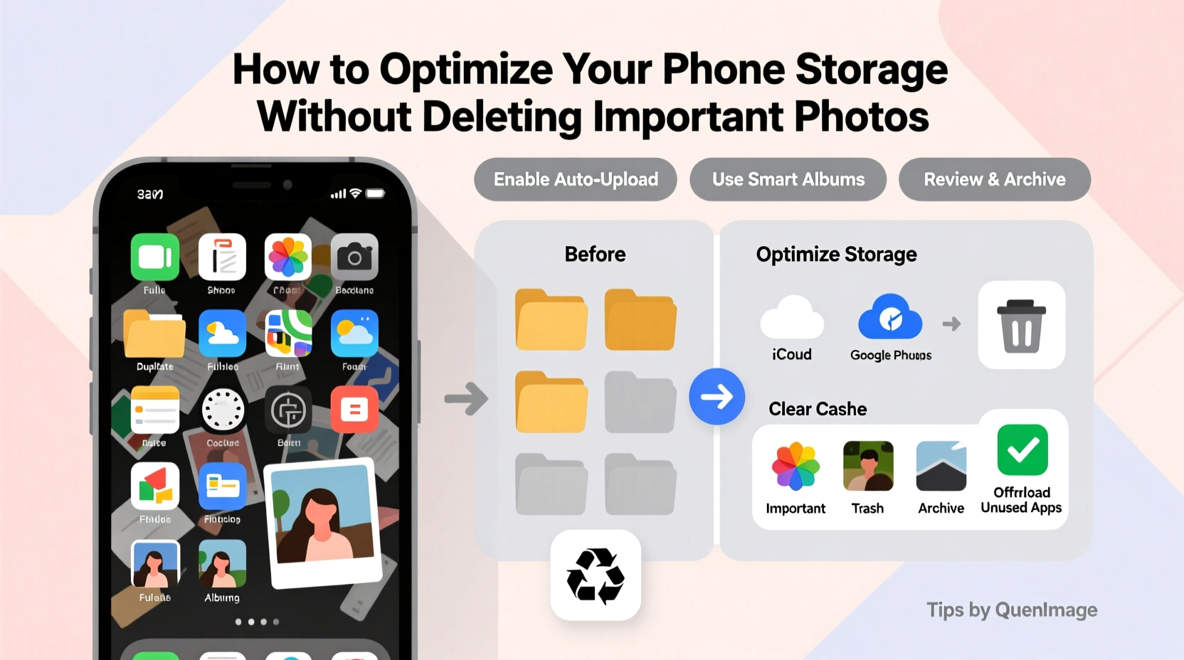 how to optimize your phone storage without deleting important photos