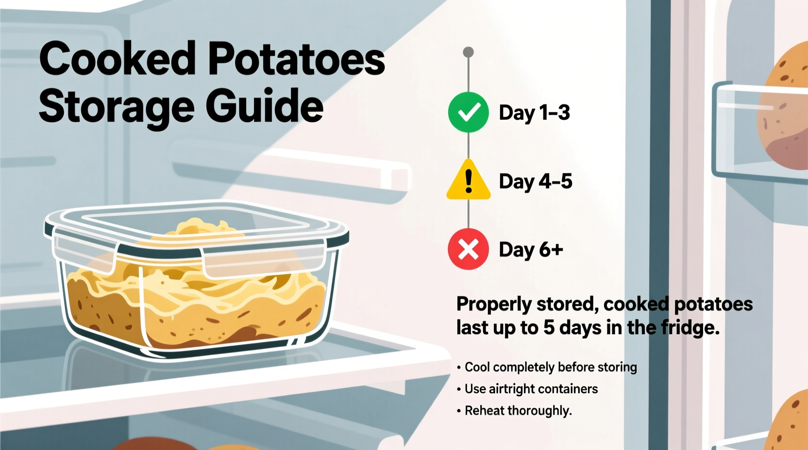 how long will cooked potatoes last in the fridge