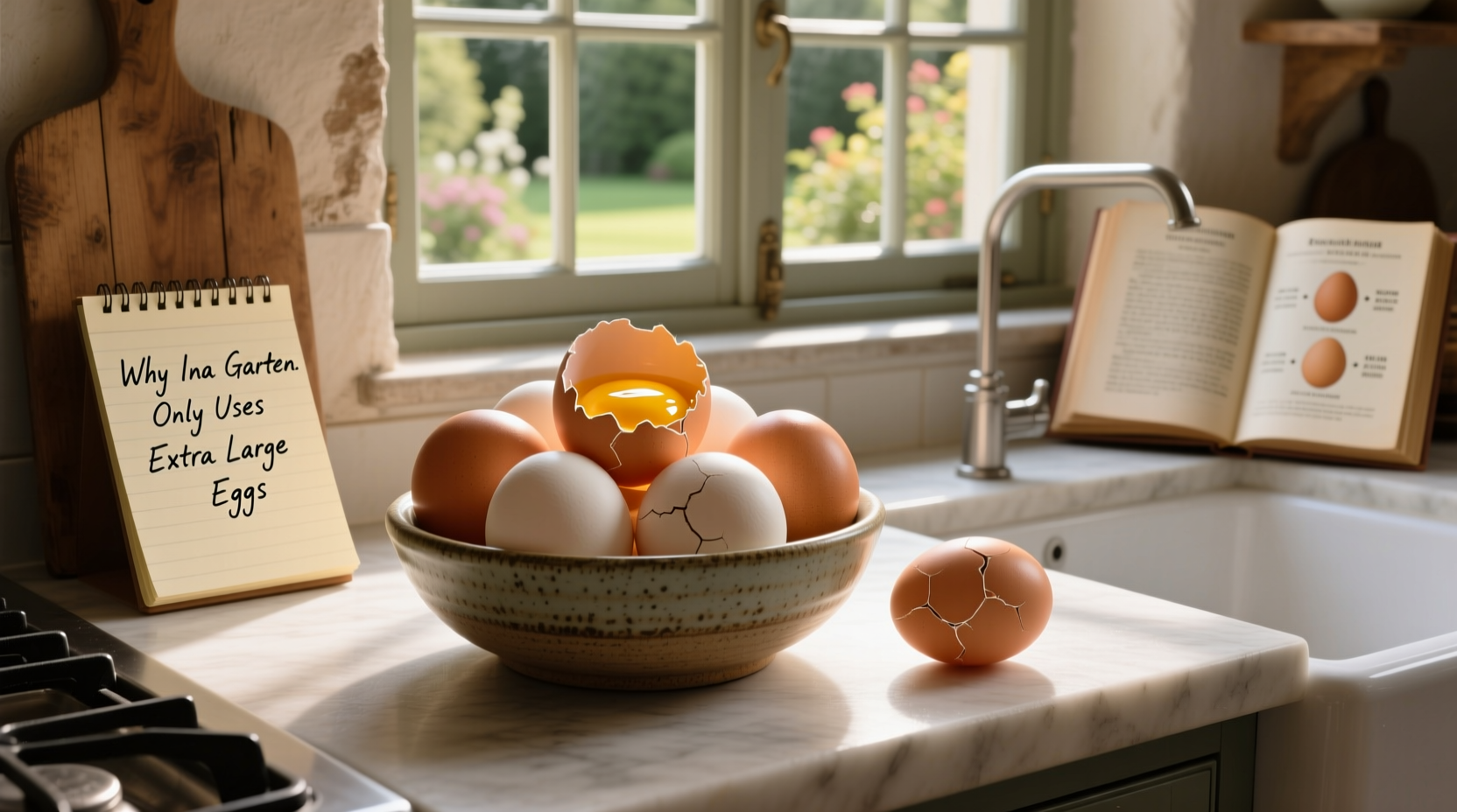 why ina garten only uses extra large eggs