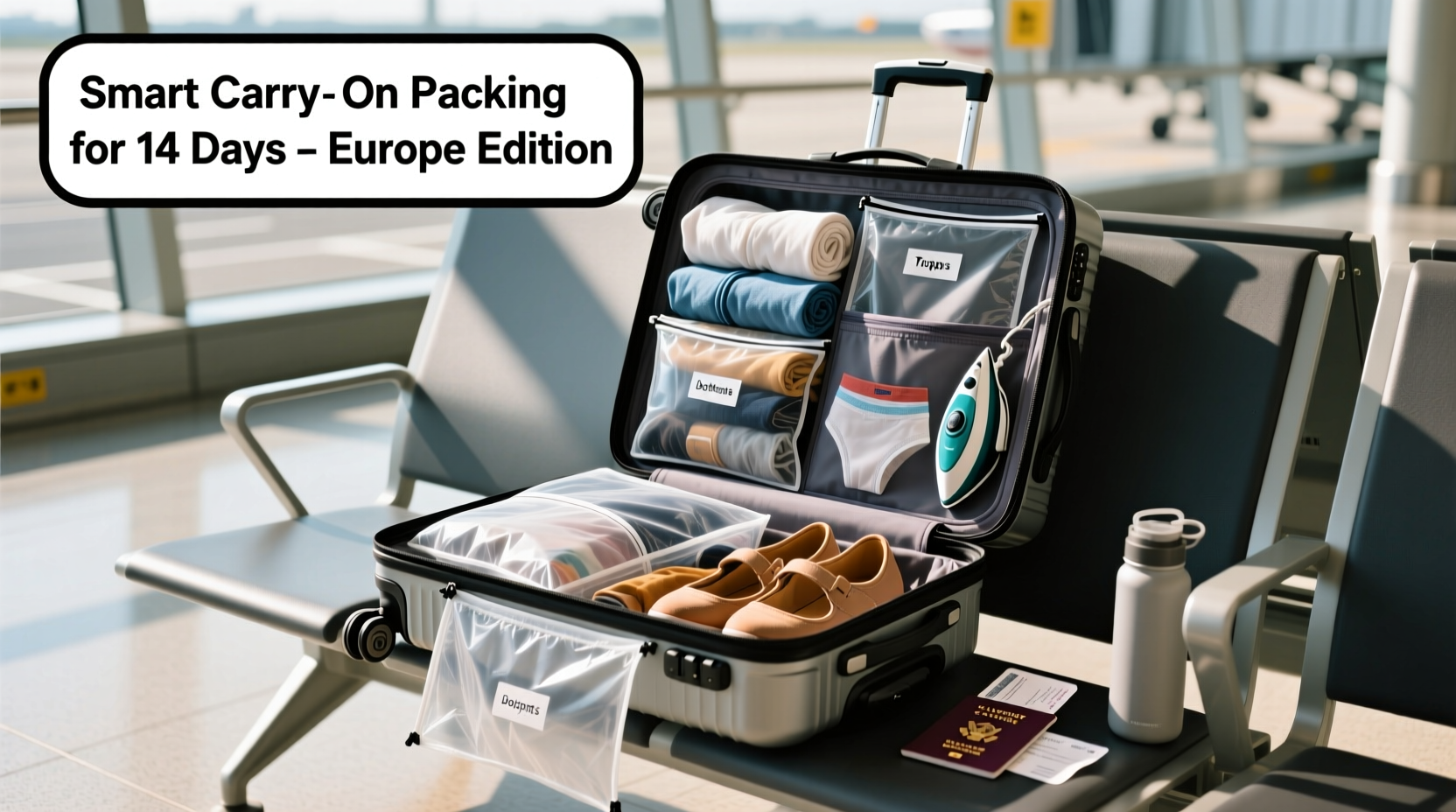 how to pack carry on only for a two week europe trip smart space saving tips