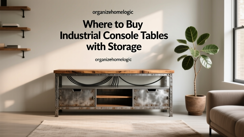 Where to Buy Industrial Console Tables with Storage