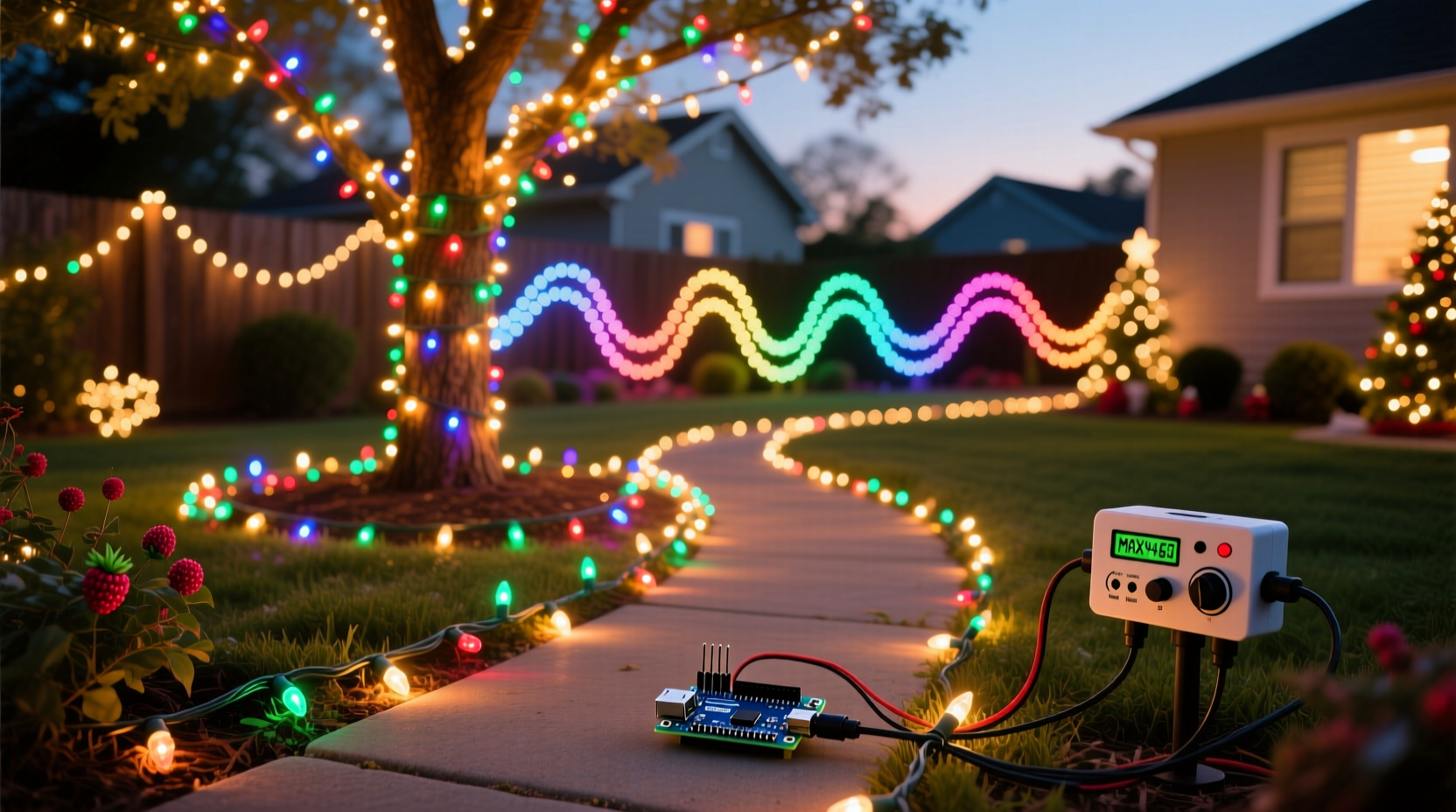 how to build a christmas light display synced to music without expensive software