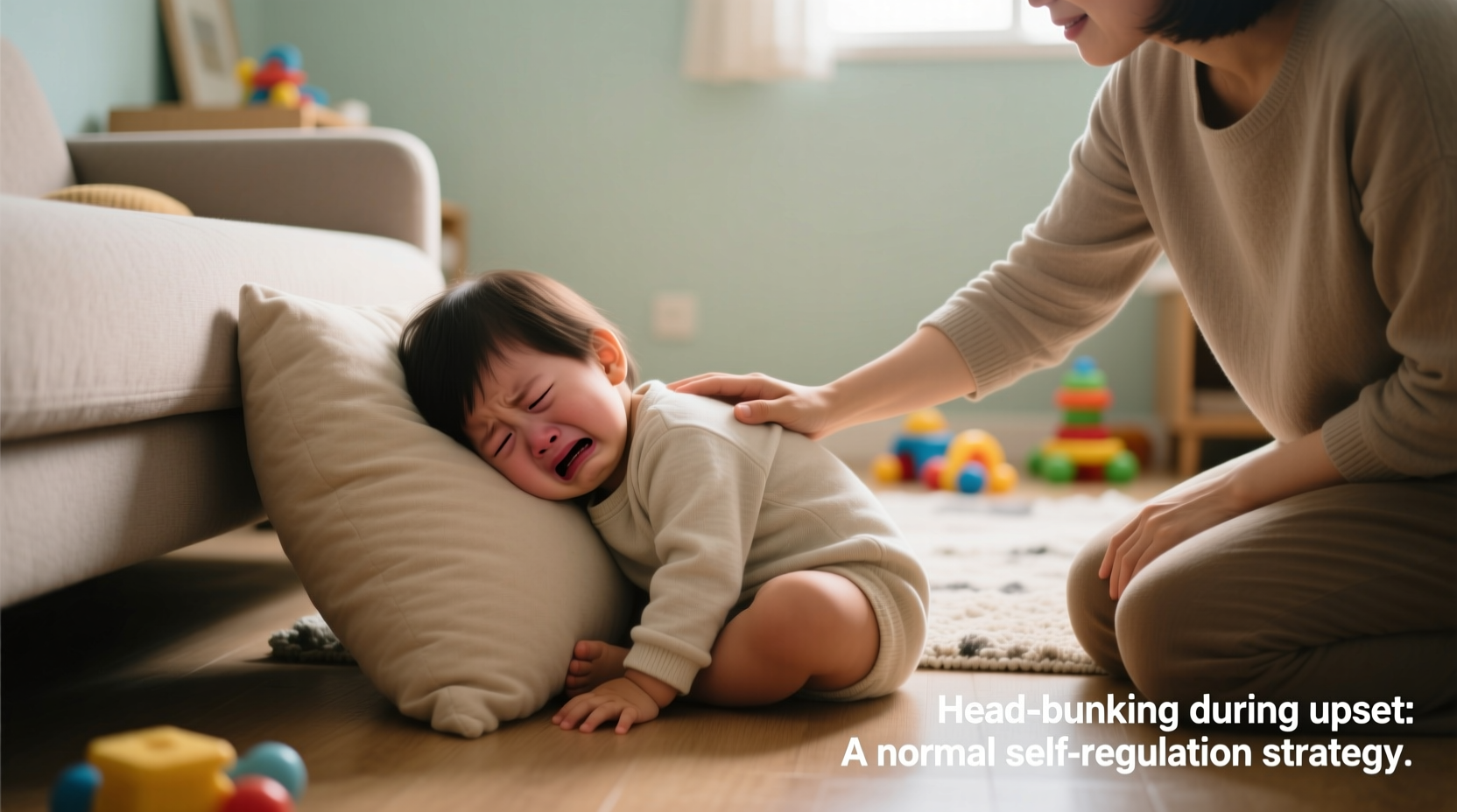 why does my toddler bang their head when upset and is it normal