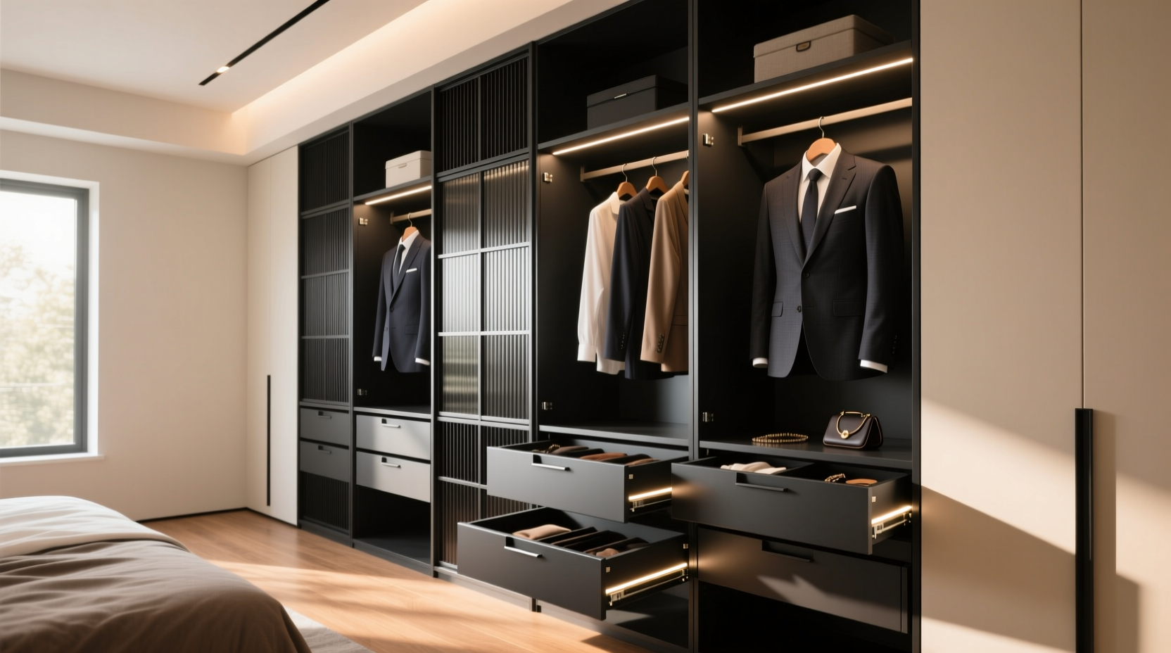 closet drawer organizer modular grid vs fixed layout