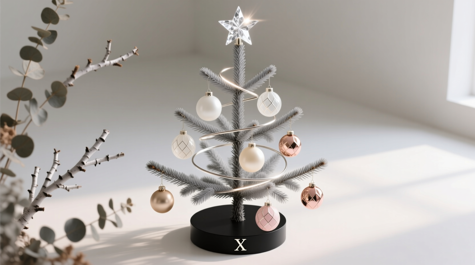 how to build a minimalist christmas tree look with high end decorative touches