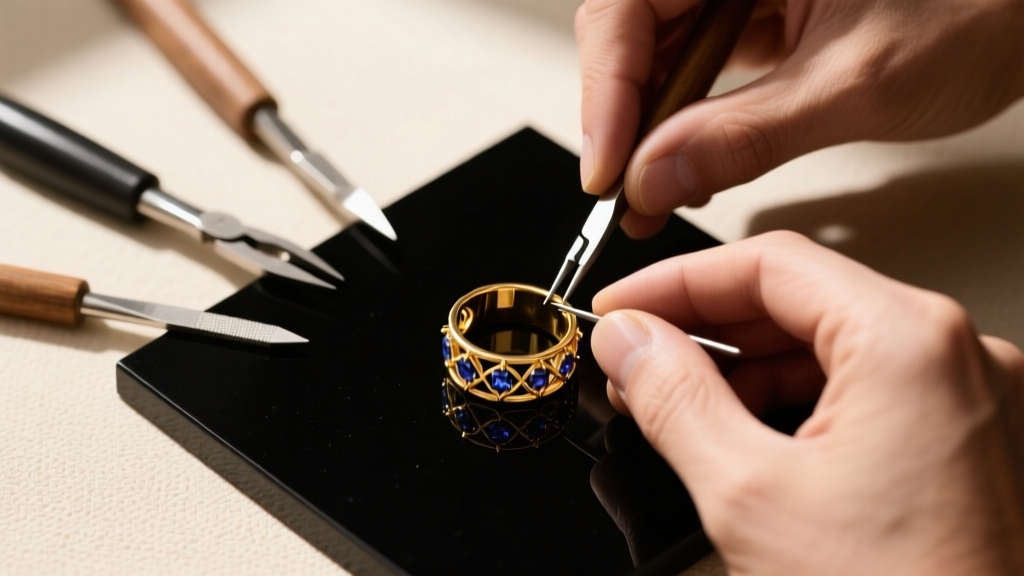 Overhead view of a jeweler