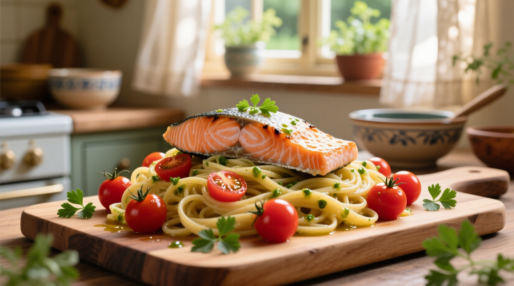 Perfect Salmon Pasta with Tomato Recipe in 30 Minutes