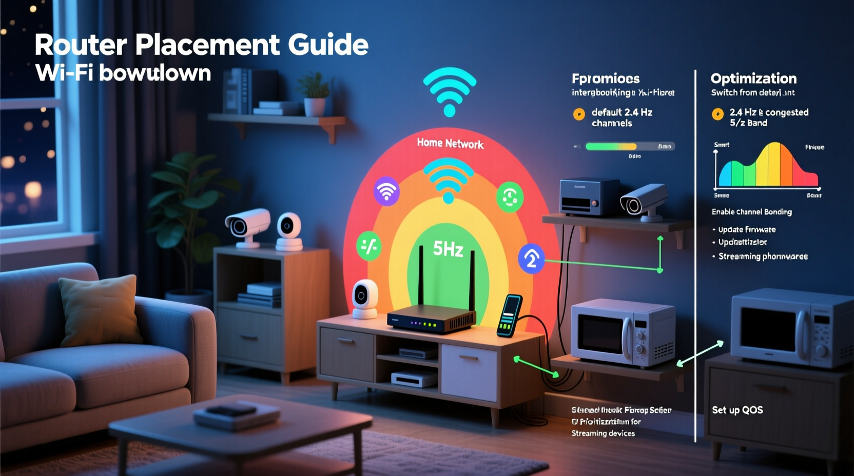 why is my wifi slow only at night possible interference and router fixes