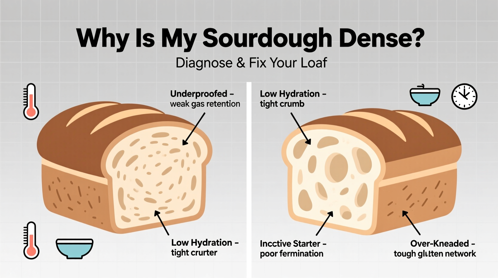 why is my sourdough bread dense troubleshooting guide