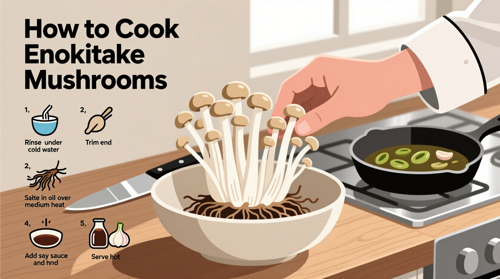 How to Cook Enokitake Mushrooms Perfectly