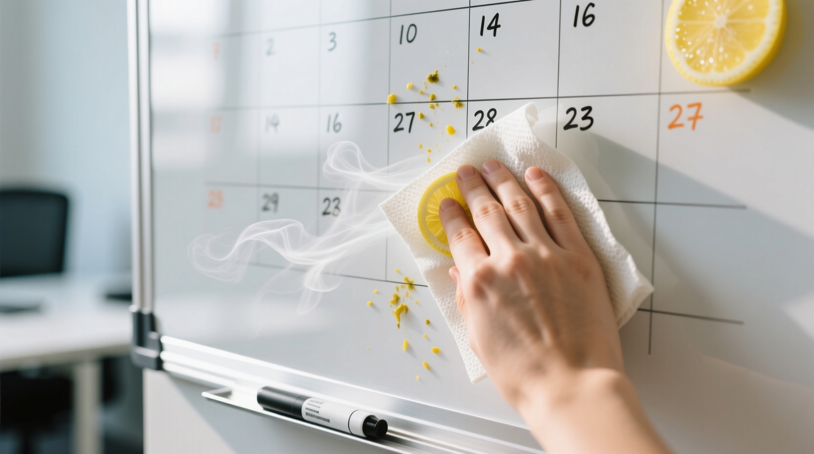 eco friendly whiteboard calendar cleaning