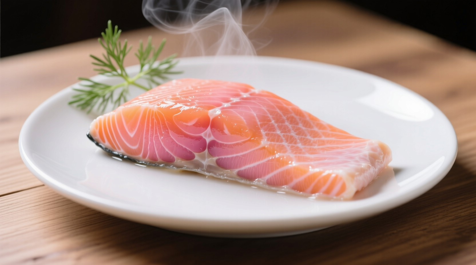 Freshly cooked salmon showing proper opaque pink color