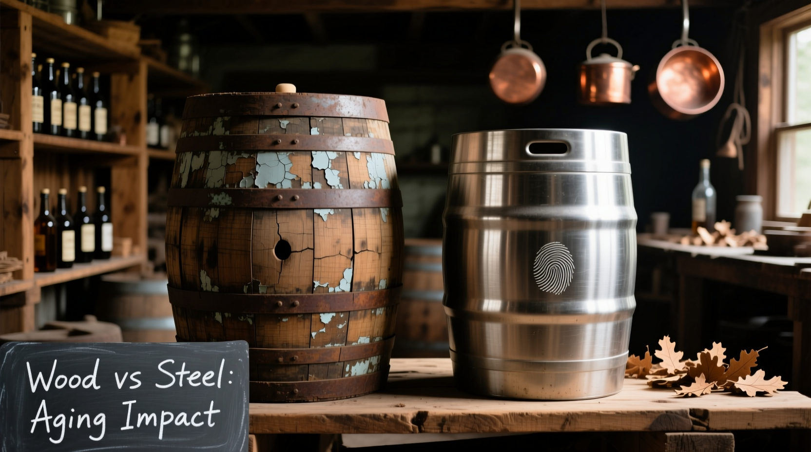 wooden vs stainless steel aging barrels for homemade spirits