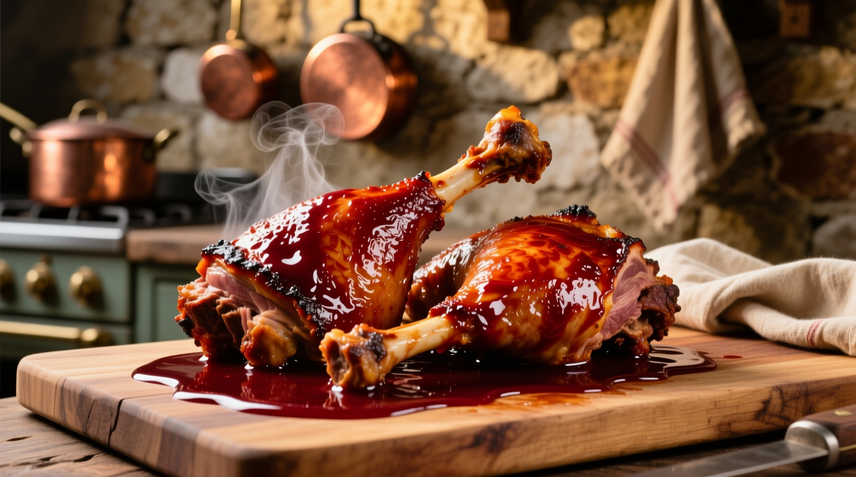 red wine braised turkey legs