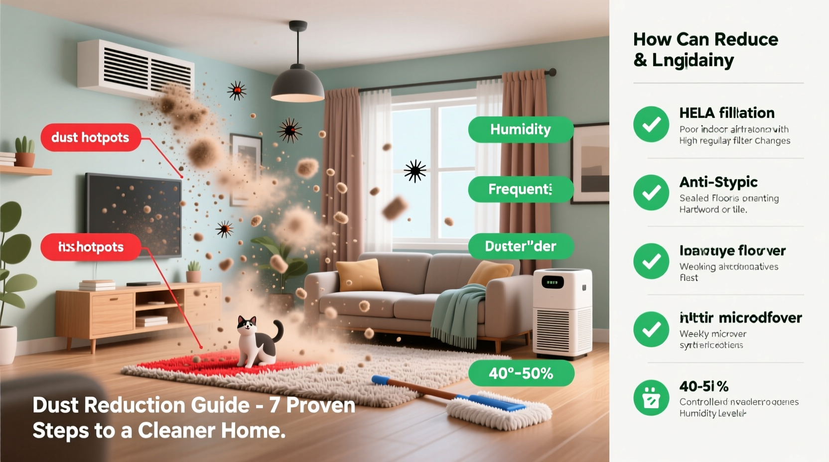 why is my house so dusty even after cleaning and how to reduce it for good